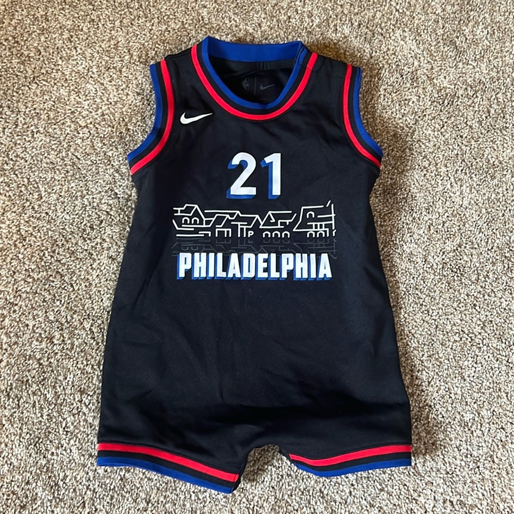 Sixers 24M city edition jersey romper - Joel Embiid 21